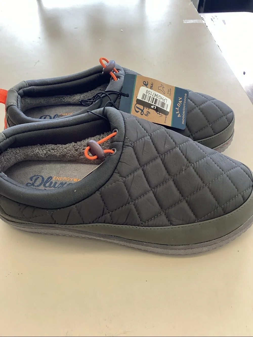 Dluxe by Dearfoams - Men's Corey All Day Slide Slippers - Charcoal Gray - new